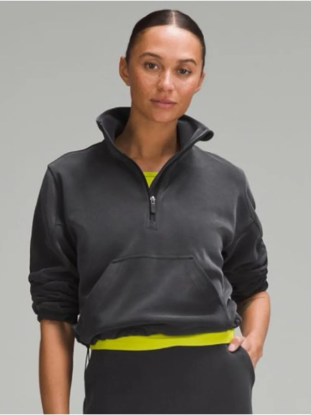 lululemon athletic Half zip Charcoal Jacket.